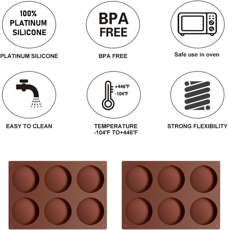 4-Piece Silicone Candy and Baking Mold for Cookies Oreos Soap and more - BPA Free Non-Stick