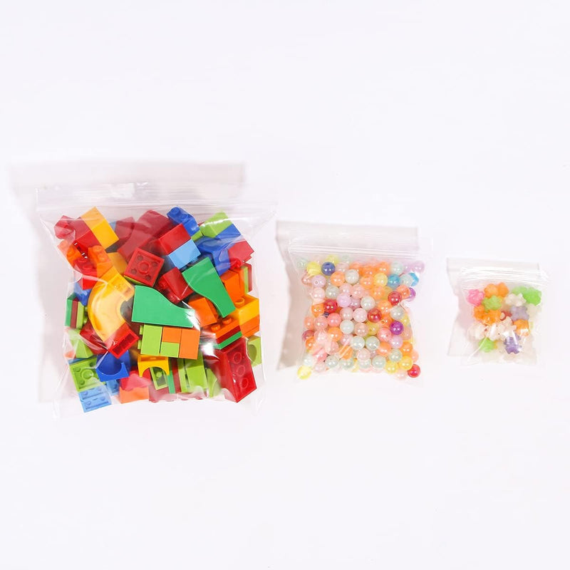 400 Small Ziplock Bags - 2 x 3 Inches Resealable Self Sealing Clear Plastic Bags for Jewelry Cookies Candy Birthday Parties