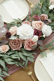 6ft Flower Garland in Dusty Rose & Mauve