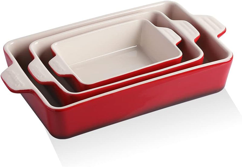 Sweejar Ceramic Bakeware Set - 118 x 78 x 275 Inches Red