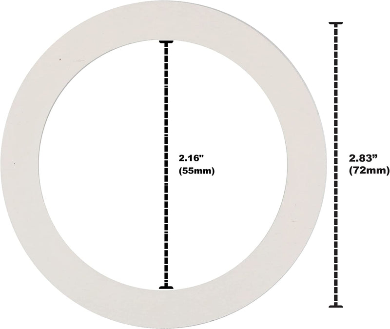 Univen 2.5" (64mm) Espresso Filter and Gasket Seals Compatible with Bialetti 6 Cup Aluminum Espresso Makers