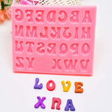 Fondant Mold Silicone,Mini A-Z 26 English Letters Mold Cake Mold Baking Cake Decoration Cupcake Topper Tools Alphabet Pink Handmade DIY Mould Tool For Handmade Chocolate,Candy