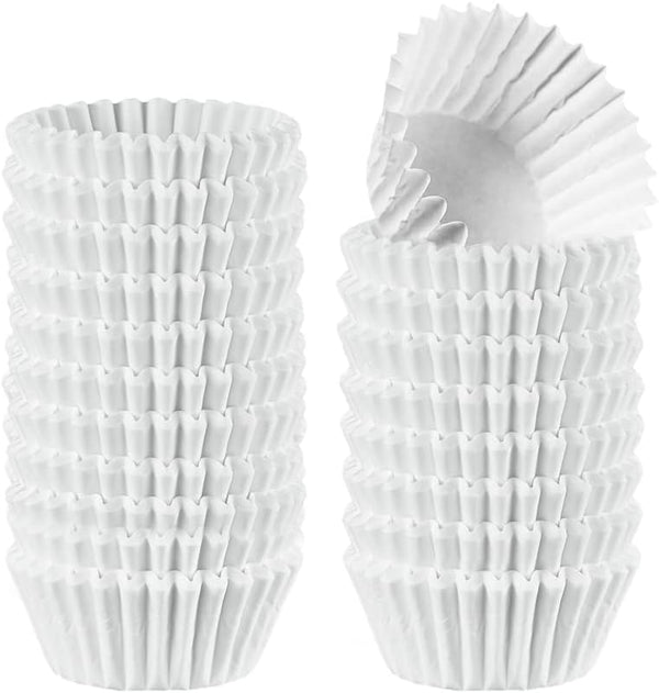 500 White Cupcake Liners Food Grade  Grease-Proof Standard Size Baking Cups