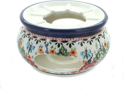 Blue Rose Polish Pottery Peacock Teapot Warmer