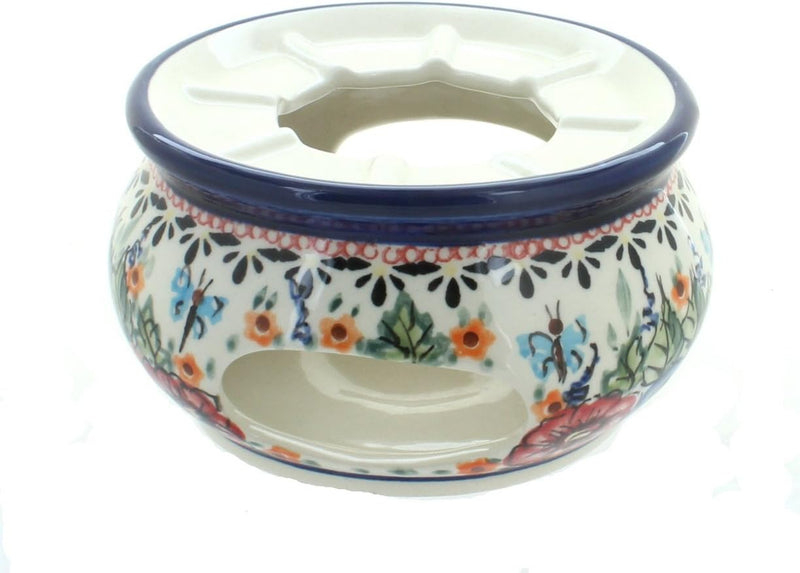 Blue Rose Polish Pottery Peacock Teapot Warmer