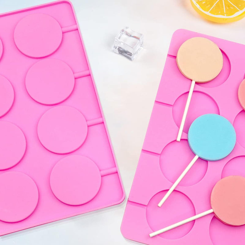 AKINGSHOP Silicone Cake Pop Mold Set with 60Pcs Sticks Bags and Twist Ties - Great for Lollipops Hard Candy Cake Pops and Chocolates