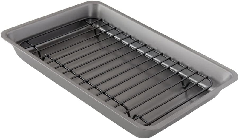 Deluxe Carbon Steel Roasting Pan with Rack - 185 x 145-Inch