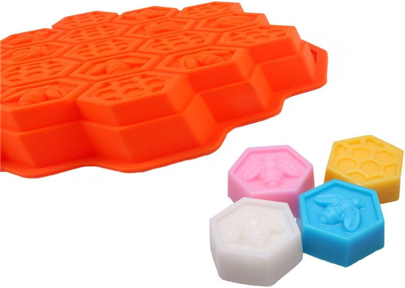 19-Hole Silicone Mold - Orange for Soap Cake  Party