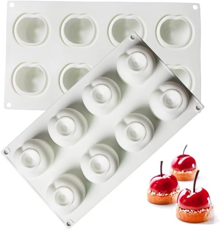 AFINSEA 3D Silicone Baking Molds for Cakes - 8-Cavity