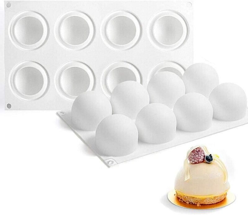 AFINSEA 3D Silicone Baking Molds for Cakes - 8-Cavity