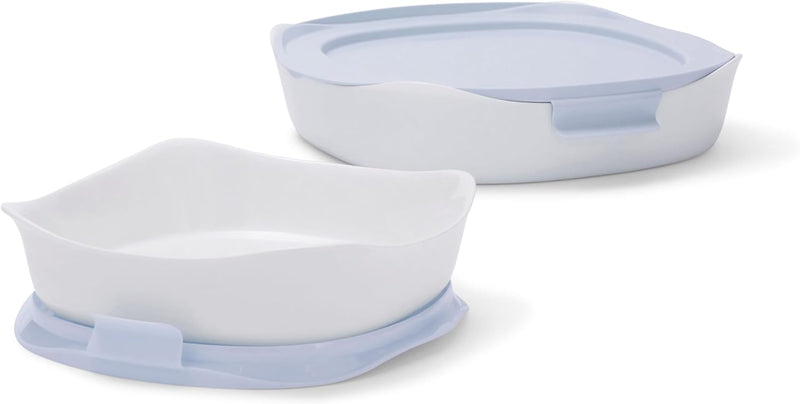 Rubbermaid Glass Baking Dish with Lid - DuraLite 25-Quart White