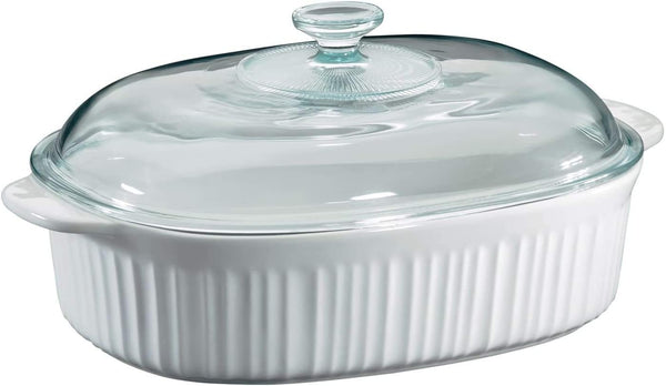 4-Quart CorningWare Covered Casserole - French White