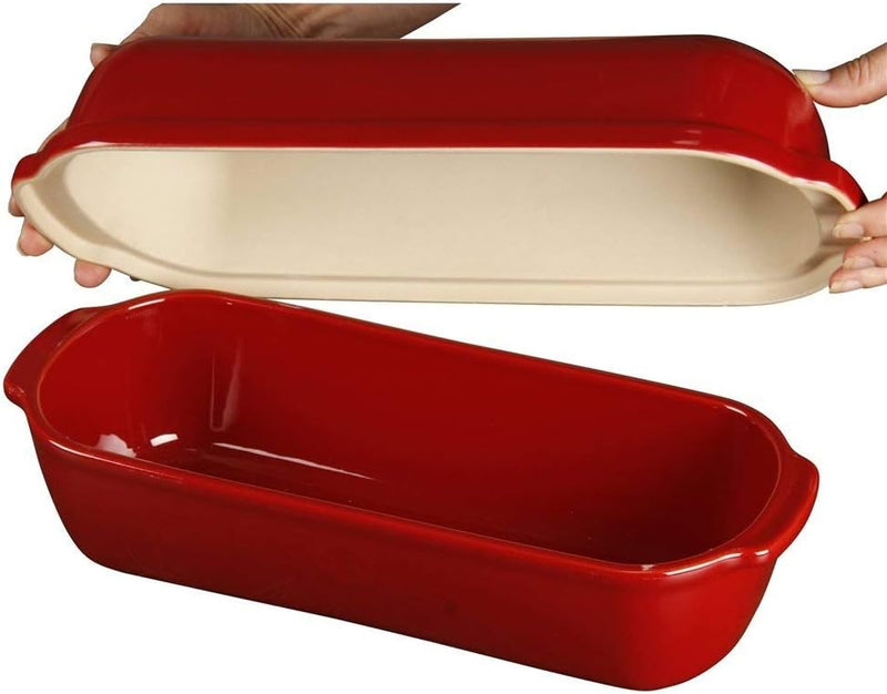 Emile Henry Loaf Baker - Burgundy Bread Loaf Baking Pan