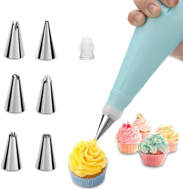 Cake Decorating Kit with Piping Bag Tips and Cupcake Icing Supplies