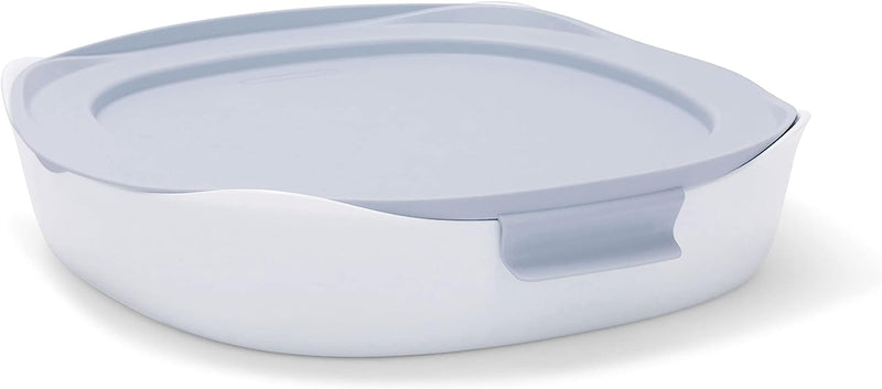 Rubbermaid Glass Baking Dish with Lid - DuraLite 25-Quart White