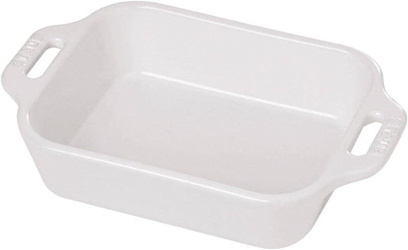 STAUB Rectangular Baking Dish Set 2 pc Rustic Ivory