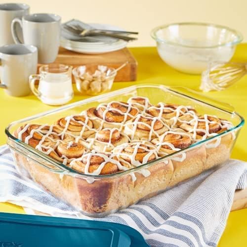 Pyrex Deep Glass Casserole Baking Dish with Lid - Oven Freezer Microwave Safe