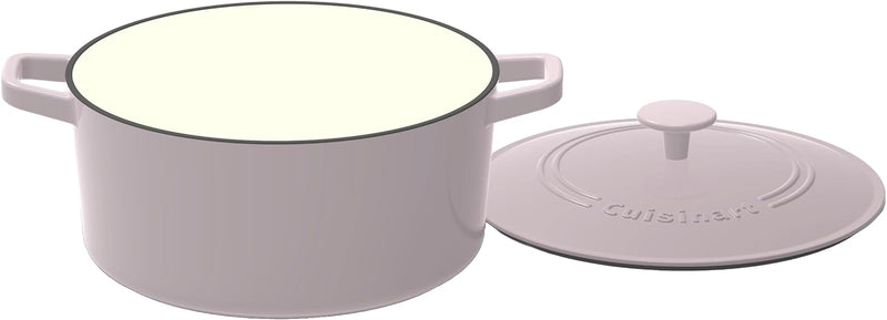 Cuisinart Cast Iron Round Covered Casserole - 7-Quart Seafoam Green