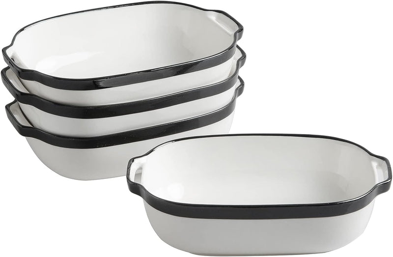 Ceramic Oval Gratin Dishes Oven Safe Set of 4 - 115oz