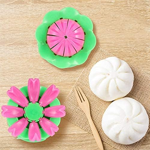 Bun and Dumpling Maker Set with Cooking Tools for Kids - GreenPink