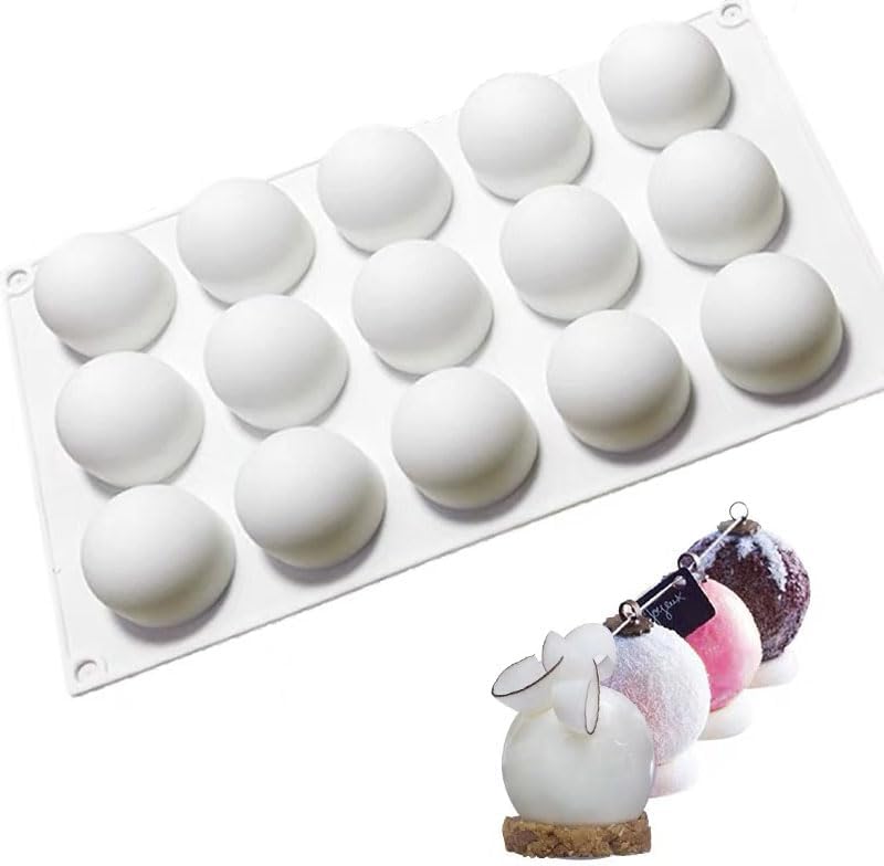 AFINSEA 3D Silicone Baking Molds for Cakes - 8-Cavity