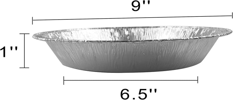 Heavy-Duty Disposable Aluminum Foil Pie Tins 9 - 10 Pack Baking Plates