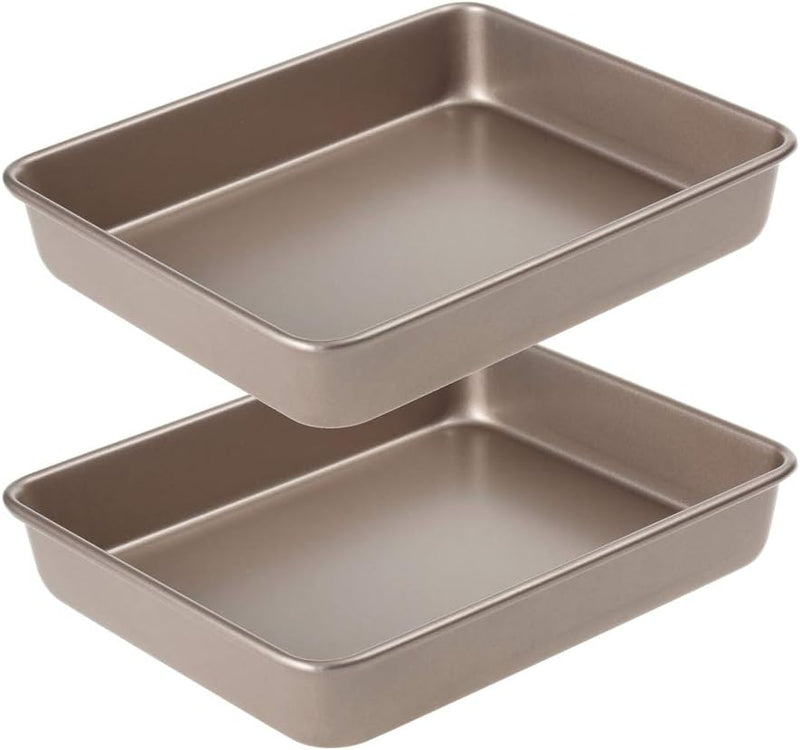 Walooza 11 Baking Sheets Pan Nonstick Set of 2 - Deep 1 Size Non-Toxic and Heavy Duty Bakeware for Toaster Ovens - Easy to Clean