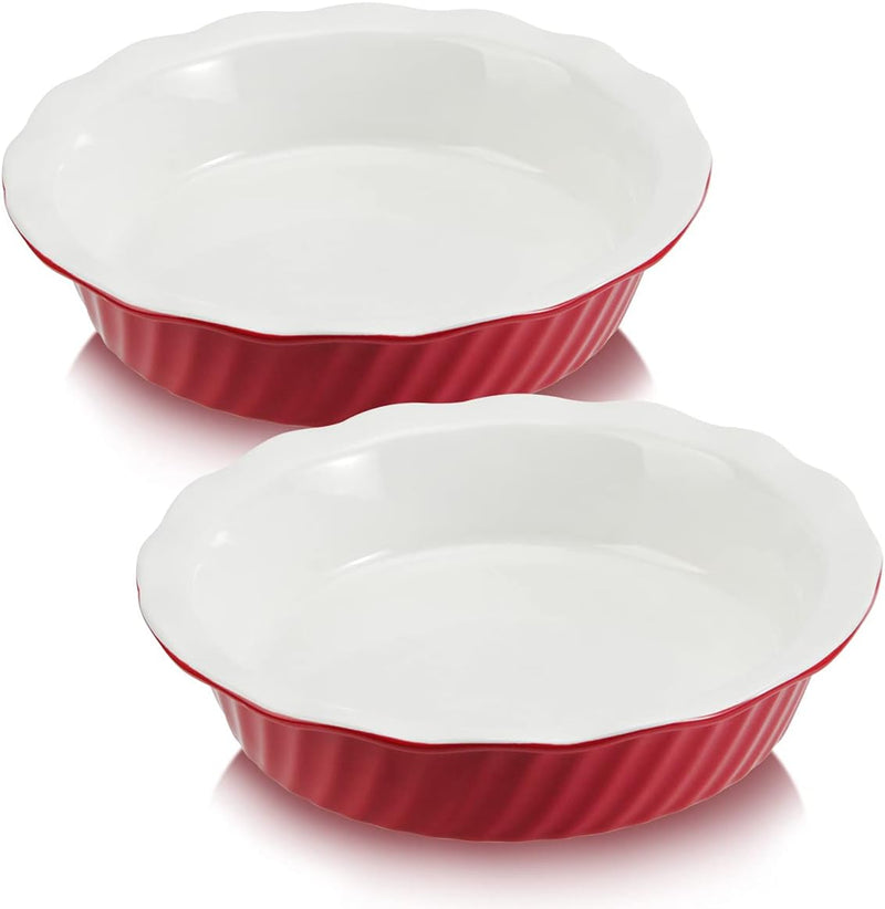 9 Ceramic Pie Pan Set - 2 Pack