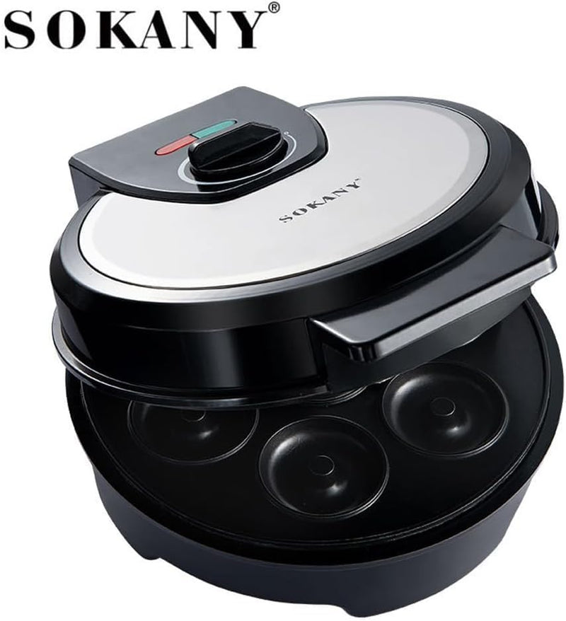 SOKANY Donut Maker - 1200W 7 Doughnuts Non-stick Easy to Clean