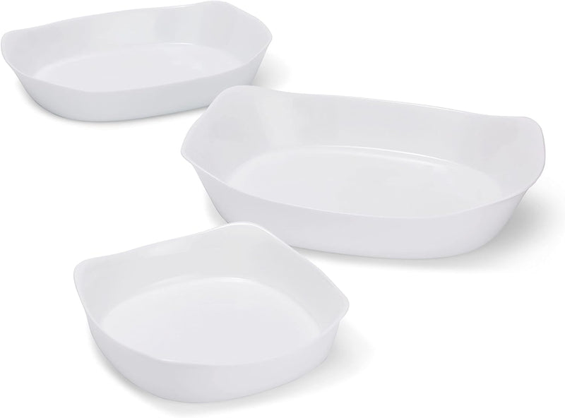 Rubbermaid Glass Baking Dish with Lid - DuraLite 25-Quart White