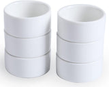 HAOTOP Mini Porcelain Ramekins 1oz Set of 6,Small Ceramics Souffle Dish 30ml White