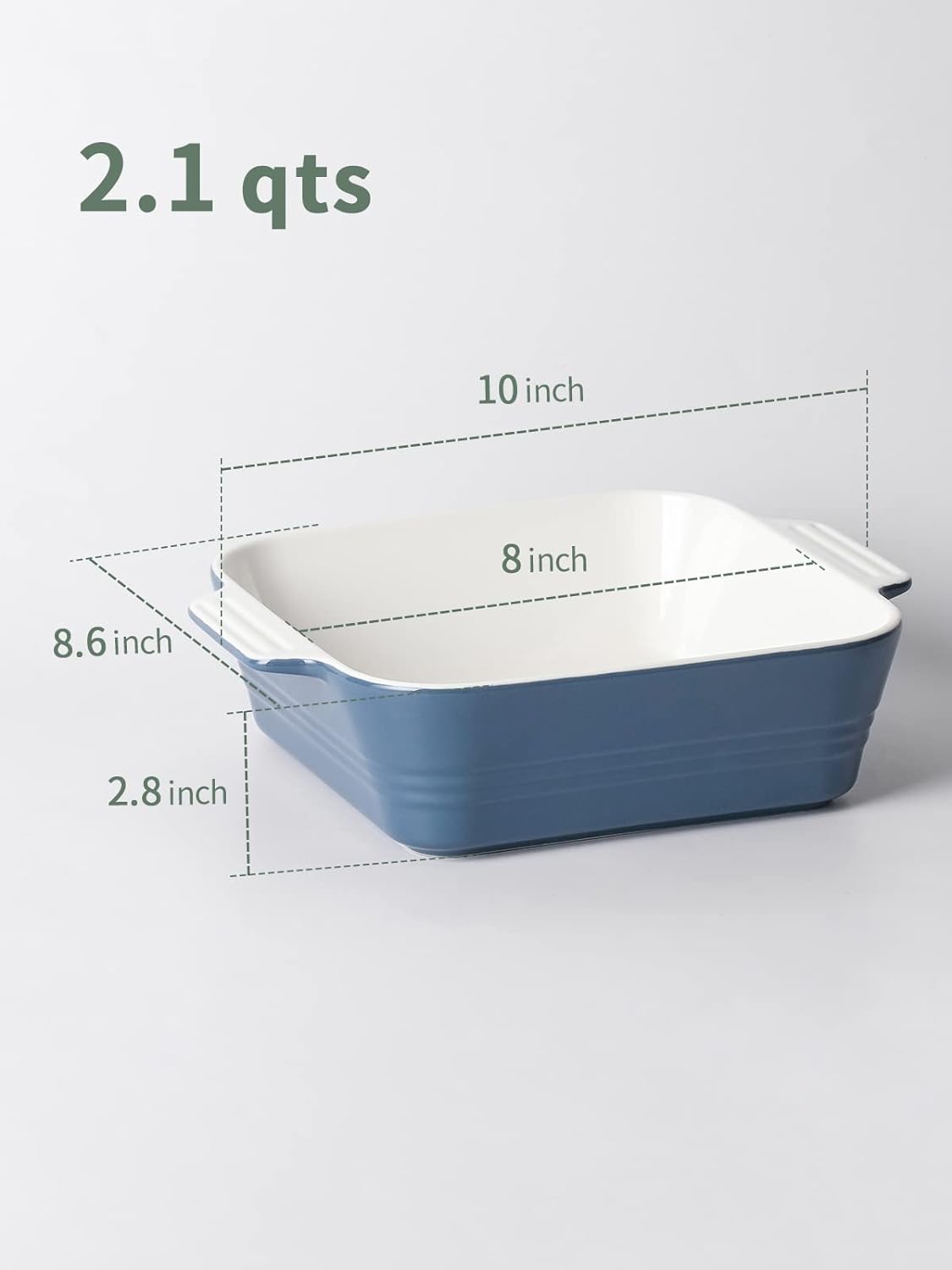 Mobzio Lasagna Pan Deep, Baking Pan for Oven, 16X12X3 Inch Baking