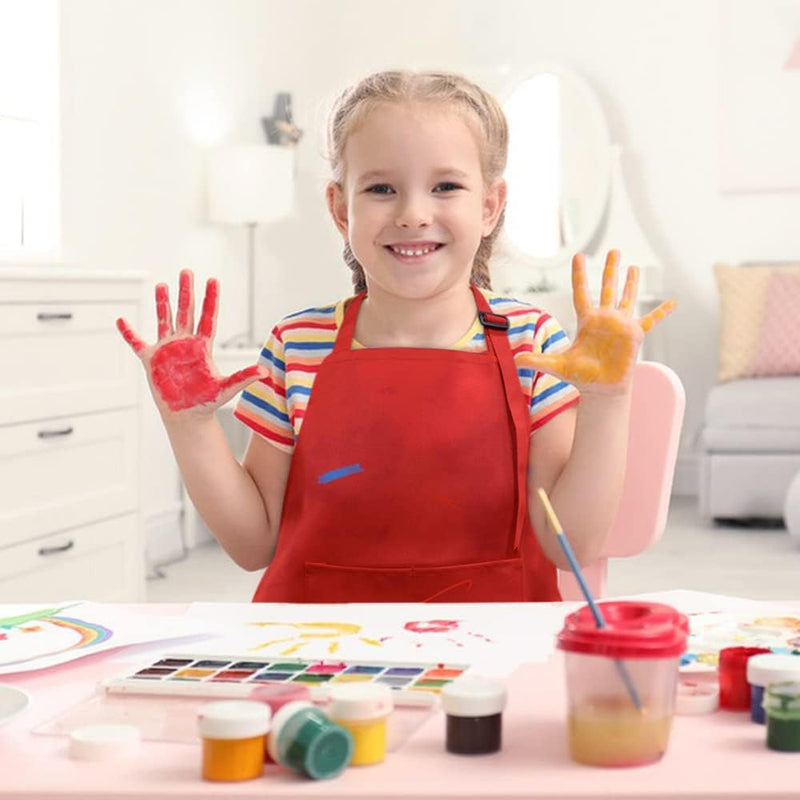 Kids Chef Apron and Hat Set for Cooking Baking and Painting