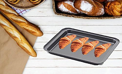 Nonstick Baking Sheets Set - 2-Pack 95 x 71 and 8 for Toaster Oven Small Household