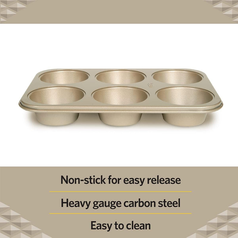 Heavy Duty Nonstick Jumbo Muffin Pan with 6 Large Baking Cups