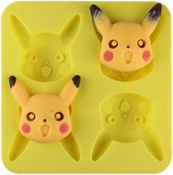 Pikachu 4-in-1 Silicone Mold for Baking and DIY Mousse Cake and Ice Icing