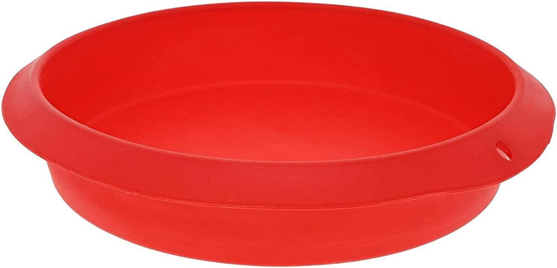 Juvale 4-Piece Nonstick Silicone Bakeware Set - Red Square Pans for Brownies Bread Cake and Pie