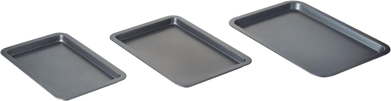 Non-Stick Baking Sheets Set of 3 - Oven  Dishwasher Safe