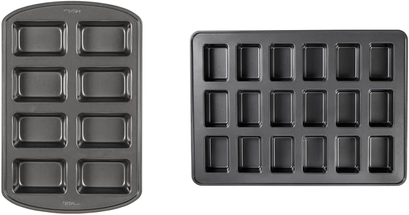 Non-Stick Mini Loaf Pan - 8-Cavity 152 IN x 95 IN x 16 IN Gray by Wilton