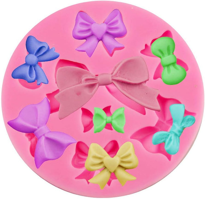 3 Pack Silicone Bow Mould - Cake Decorating Mold for Birthday or Wedding Party