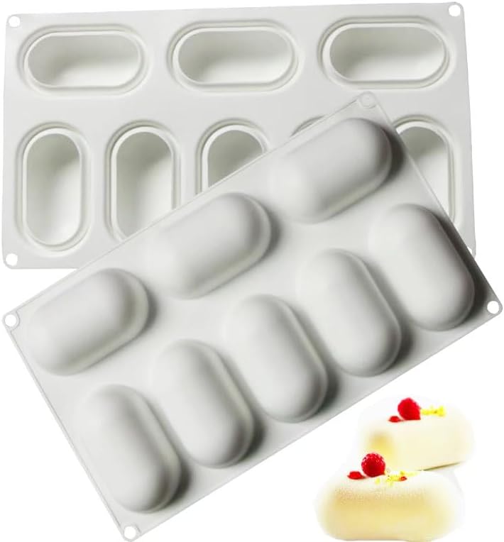 AFINSEA 3D Silicone Baking Molds for Cakes - 8-Cavity