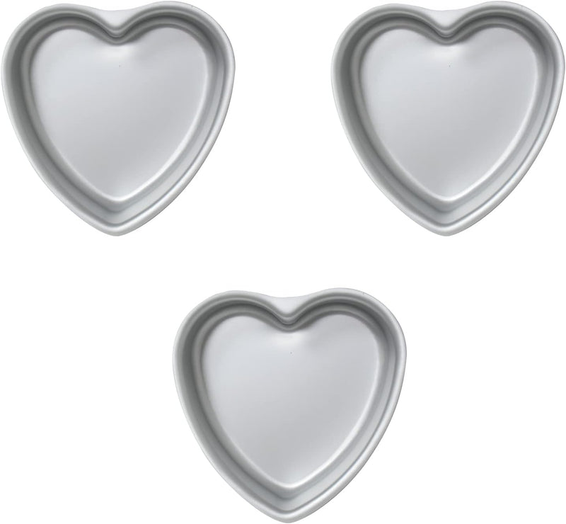 Heart Shaped Cake Pan - 6x3 Inch Aluminum Tin for Weddings Parties and Family Occasions