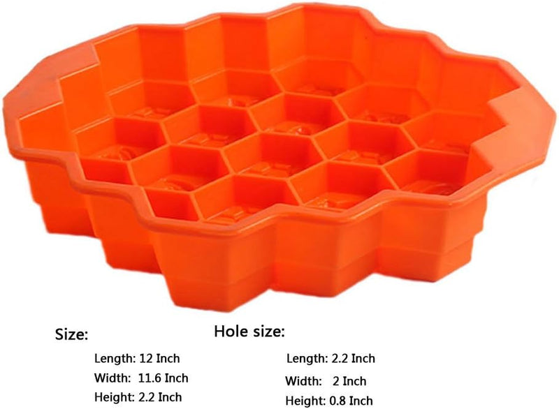 19-Hole Silicone Mold - Orange for Soap Cake  Party