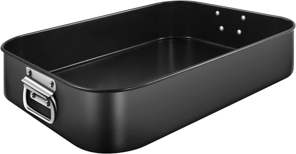 Mobzio Nonstick 16x12x3 Baking Pan Set with Handles - Brownie Lasagna Cake Pans for Oven