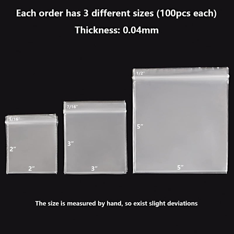 400 Small Ziplock Bags - 2 x 3 Inches Resealable Self Sealing Clear Plastic Bags for Jewelry Cookies Candy Birthday Parties