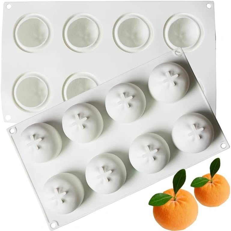 AFINSEA 3D Silicone Baking Molds for Cakes - 8-Cavity