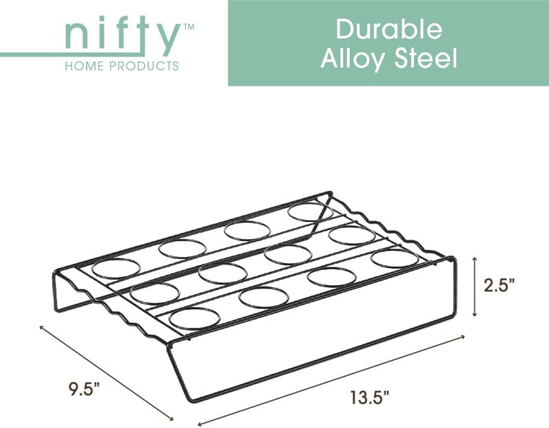 Nifty Oven Insert with Non-Stick Baking Rack and Roasting Pan Charcoal and Chrome