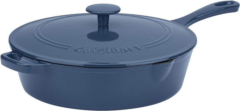 Cuisinart Cast Iron Round Covered Casserole - 7-Quart Seafoam Green