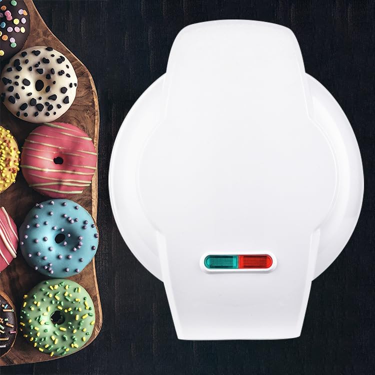 7-Hole Mini Donut Maker - Electric  Non-Stick Machine for Kid-Friendly Breakfast Desserts