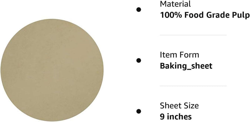 Baking Parchment Circles Set of 100 9 Inch Non Stick Round Paper for Baking